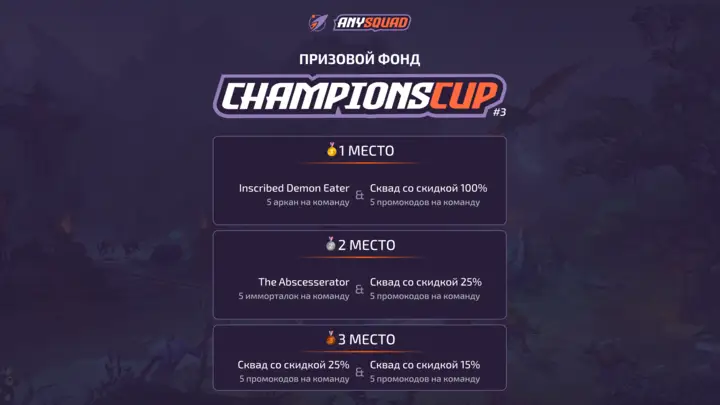 Турнир ANYSQUAD CHAMPIONS CUP #3. ЗАВЕРШЕНО